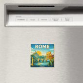 Rome Vintage Travel Poster Magnet マグネット (インサイチュ (食洗機))