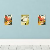 Rome Wall Art Print – Iconic Roma Cityscape Travel (ウッドフロア)