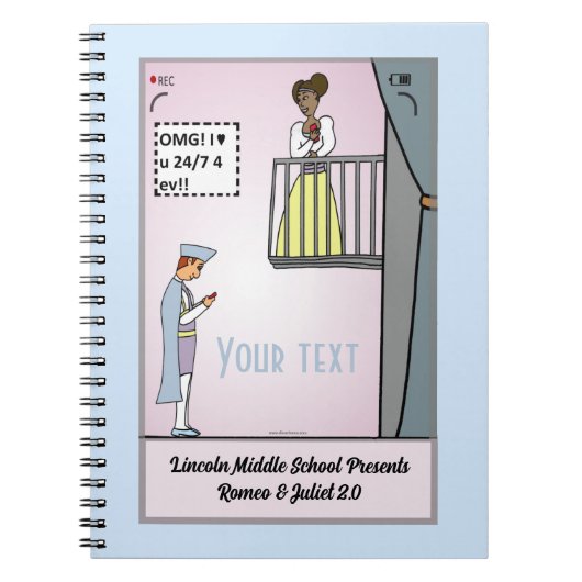 RomeoとJuliet 2.0スパイラルノートブック ノートブック (正面)