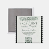 「Romeo and Juliet」のタイトルページ マグネット (正面/裏面)