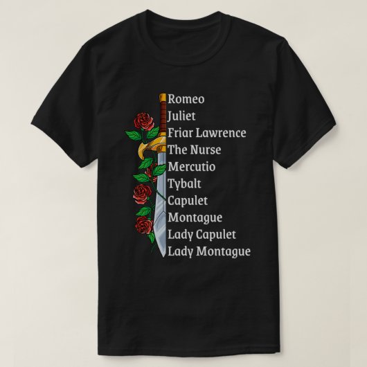 Romeo and Juliet, William Shakespeare Gift Pullove Tシャツ (デザイン正面)
