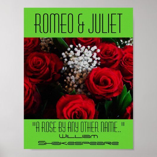 Romeo & Juliet Poster A Rose Shakespeare Festival ポスター (正面)