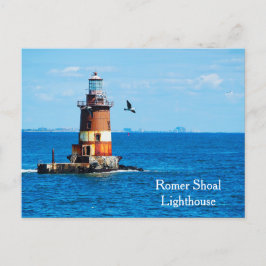 Romer Shoal Lighthouse New York Harbor Postcard ポストカード