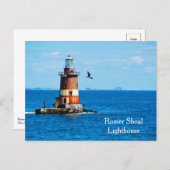Romer Shoal Lighthouse New York Harbor Postcard ポストカード (正面/裏面)