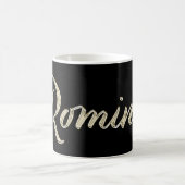 Romina white gold Handwriting Tasse Kaffeetasse コーヒーマグカップ (中央)