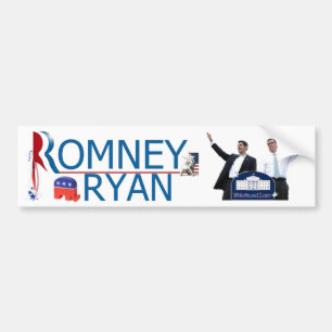 Romneyかライアン2012のバンパーステッカー バンパーステッカー