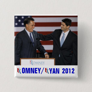Romneyかライアン2012年 缶バッジ