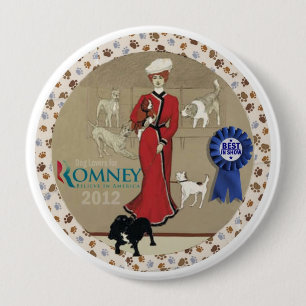 Romneyのための愛犬家 缶バッジ