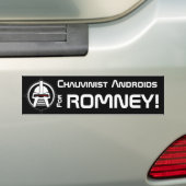 Romneyのための盲目的愛国者のアンドロイド! バンパーステッカー (車上)