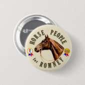 Romneyのための馬の人々 缶バッジ (正面&裏面)