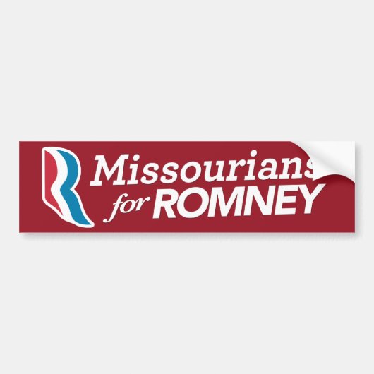 Romneyのバンパーステッカーのカスタム色のためのMissourians バンパーステッカー (正面)