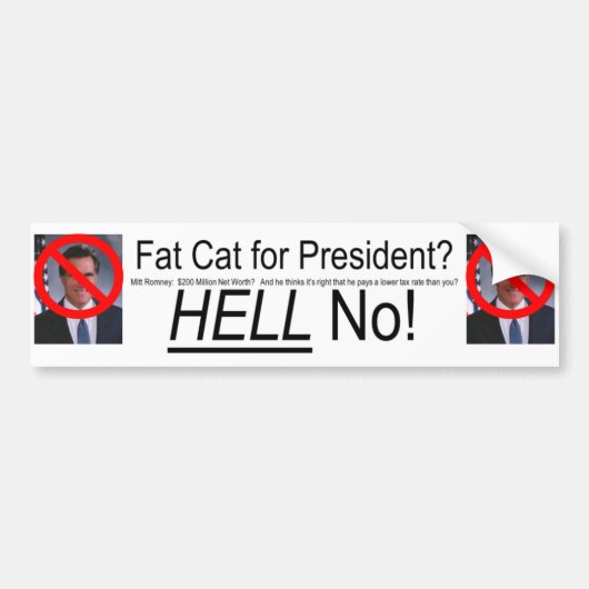 Romneyの反バンパーステッカー バンパーステッカー (正面)