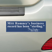 Romneyの業績"純銀" バンパーステッカー (車上)