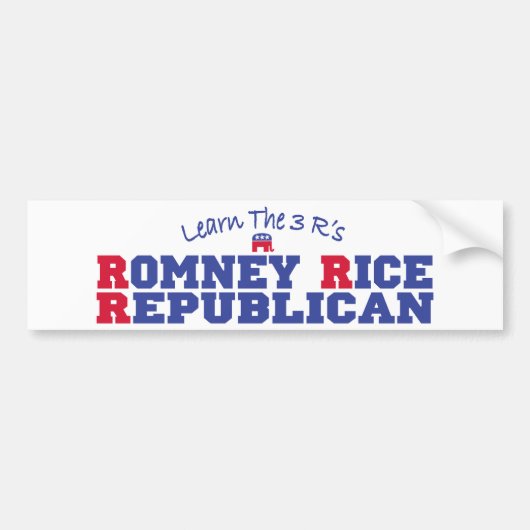 Romneyの米の共和党員2012年 バンパーステッカー (正面)