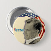Romneyの2012年のレトロスタイルの愛国心 缶バッジ (正面&裏面)