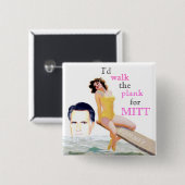 Romneyの2012年のPin女の子 缶バッジ (正面&裏面)