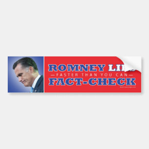 Romneyはバンパーステッカー事実点検のあります バンパーステッカー