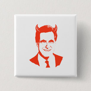 Romneyは悪魔です 缶バッジ