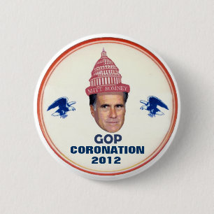 Romneyは2012年のGOPをCcrown身に着けています 缶バッジ