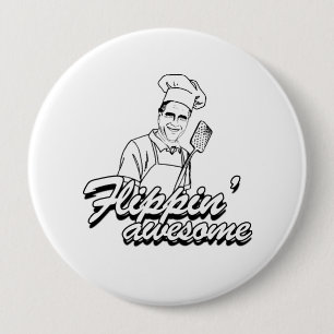 ROMNEYはFLIPPIN AWESOME.pngです 缶バッジ