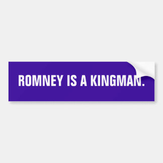 RomneyはKingman.です バンパーステッカー
