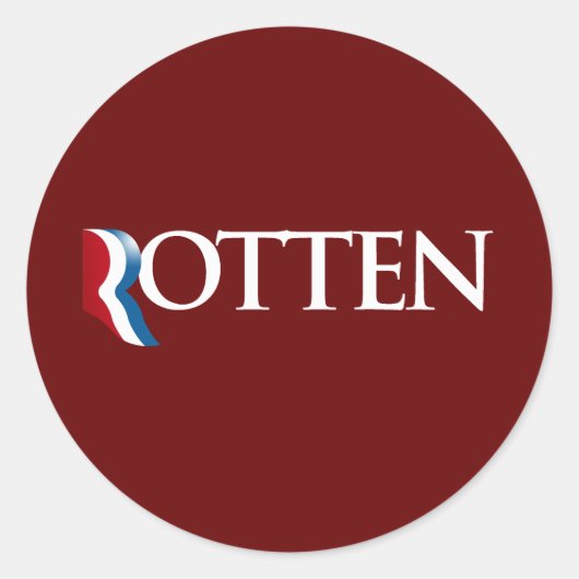 RomneyはRotten.pngです ラウンドシール (正面)