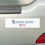 Romneyまたはライアン2012のバンパーステッカー バンパーステッカー (車上)