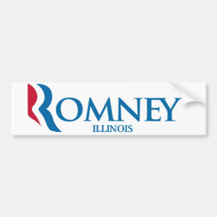 Romneyイリノイのバンパーステッカー バンパーステッカー