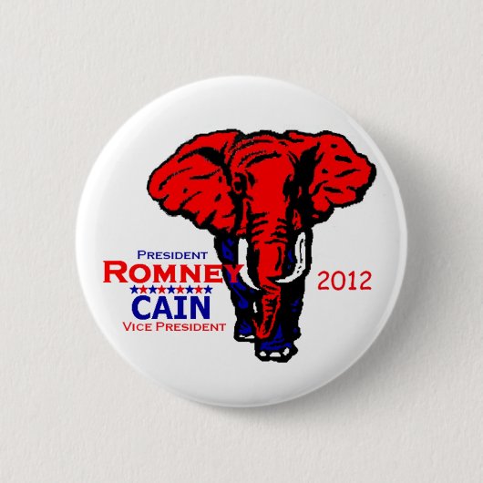 Romneyカイン2012年 缶バッジ (正面)