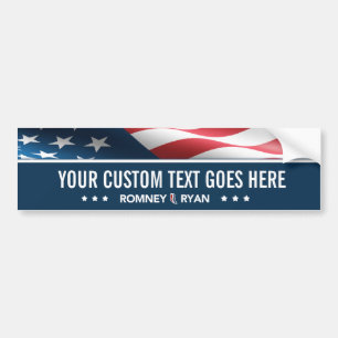 Romneyカスタマイズ可能なライアンの旗のバンパーステッカー バンパーステッカー