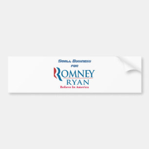 Romneyライアンのための小企業 バンパーステッカー