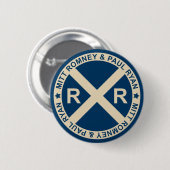 Romneyライアンのアメリカの交差道路ボタン 缶バッジ (正面&裏面)