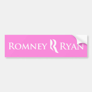 Romneyライアンのバンパーステッカー(ピンク) バンパーステッカー