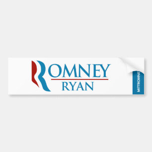 Romneyライアンのロゴのバンパーステッカーの白 バンパーステッカー
