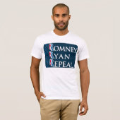 Romneyライアンの廃止のオバマケアのTシャツ Tシャツ (正面フル)