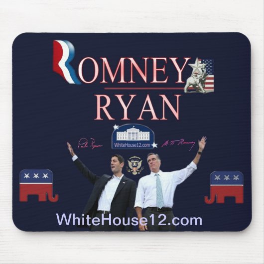 Romneyライアンの署名のマウスパッド マウスパッド (正面)