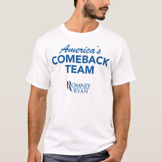 Romneyライアンアメリカのカムバックのチーム Tシャツ