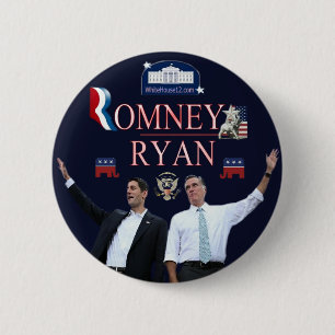 Romneyライアン2012のキャンペーンボタン 缶バッジ