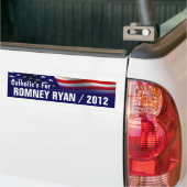 Romneyライアン2012年のためのカトリック教徒 バンパーステッカー (トラック上)