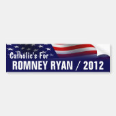 Romneyライアン2012年のためのカトリック教徒 バンパーステッカー (正面)