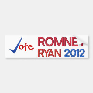 Romneyライアン2012年のための投票 バンパーステッカー