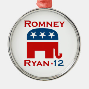 ROMNEYライアン2012年のGOP メタルオーナメント