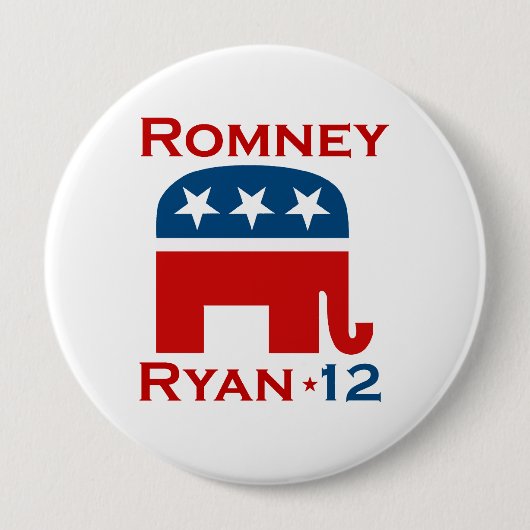 ROMNEYライアン2012年のGOP 缶バッジ (正面)