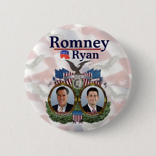 Romneyライアン2012年のJugate 缶バッジ