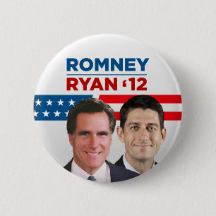 Romneyライアン2012年 缶バッジ
