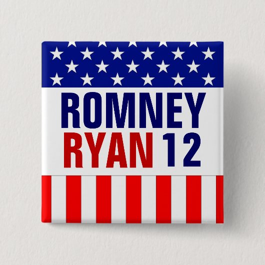 Romneyライアン2012年 缶バッジ (正面)