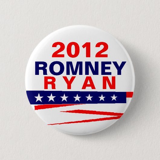 Romneyライアン2012年 缶バッジ (正面)
