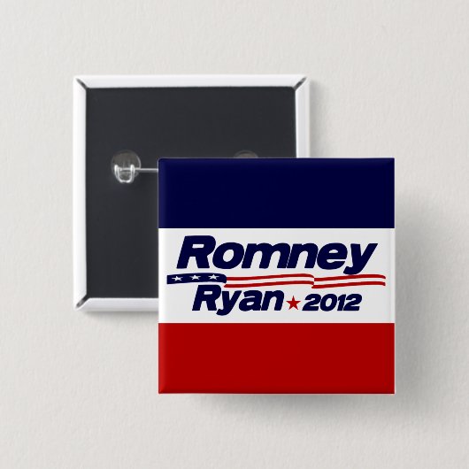 Romneyライアン2012年 缶バッジ (正面&裏面)