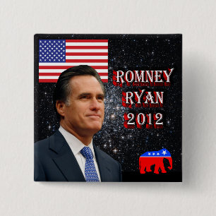Romneyライアン2012年 缶バッジ