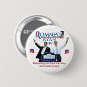 Romneyライアン: アメリカの方法の防御 缶バッジ (正面&裏面)